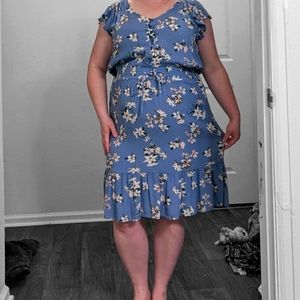 DIP XL Blue floral dress